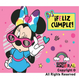 MINNIE AFICHE FELIZ CUMPLE x 1